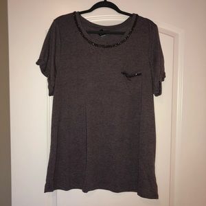 Torrid Jewel Neck Purple Tee